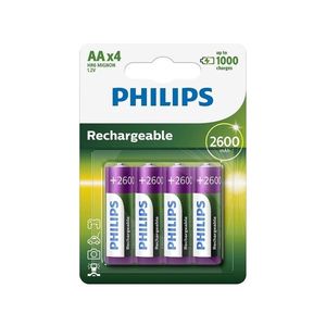Philips R6B4B260/10 - 4 buc Baterie reincarcabila AA MULTILIFE NiMH/1, 2V/2600 mAh imagine