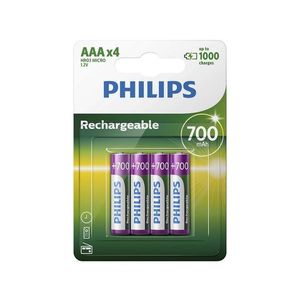 Philips R03B4A70/10 - 4 buc Baterie reincarcabila AAA MULTILIFE NiMH/1, 2V/700 mAh imagine