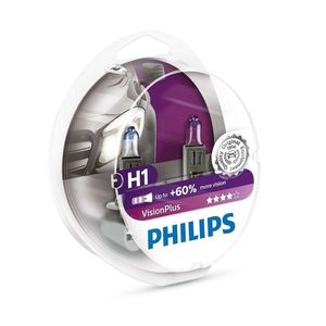 SET 2x Bec auto Philips VISION PLUS 12258VPS2 H1 P14, 5s/55W/12V imagine