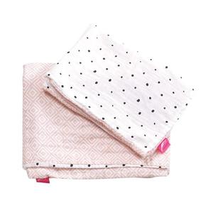 MOTHERHOOD - Lenjerie de pat din muselină de bumbac pentru pătuțuri pentru copii Pro-Washed 2 piese roz imagine