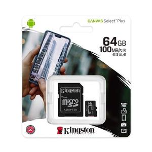 Card de memorie MicroSDXC 64GB Canvas Select Plus U1 100MB/s Kingston SDCS2/64GB + adaptor SD imagine