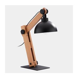 Lampă de masă OSLO 1xE27/60W/230V neagră/lemn imagine