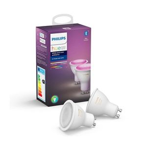 SET 2x LED Bec dimmabil Philips WHITE AND COLOR AMBIANCE GU10/4, 3W/230V 2000-6500K imagine