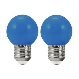 SET 2x bec LED PARTY E27/0, 5W/36V albastru imagine
