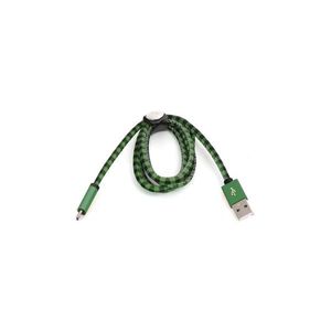 Cablu USB A / conector microUSB 1m verde imagine