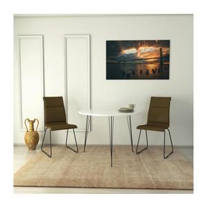 Masă de sufragerie SANDALF 75x90 cm albă imagine