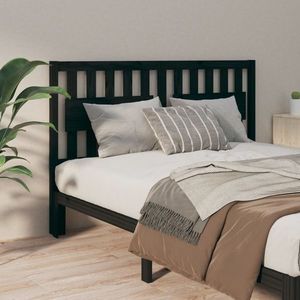 vidaXL Tăblie de pat, negru, 165, 5x4x100 cm, lemn masiv de pin imagine