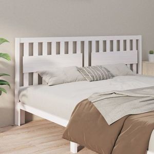 vidaXL Tăblie de pat, alb, 205, 5x4x100 cm, lemn masiv de pin imagine
