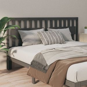 vidaXL Tăblie de pat, gri, 145, 5x4x100 cm, lemn masiv de pin imagine