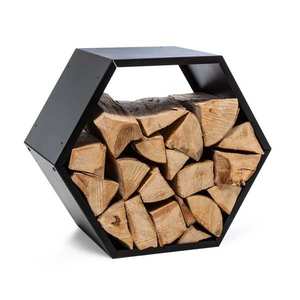 Blumfeldt Hexawood Black, suport pentru lemne, formă hexagonală, 50, 2 × 58 × 32 cm imagine