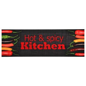 vidaXL Covoraș bucătărie, imprimeu Hot & Spicy, 60x300 cm, lavabil imagine