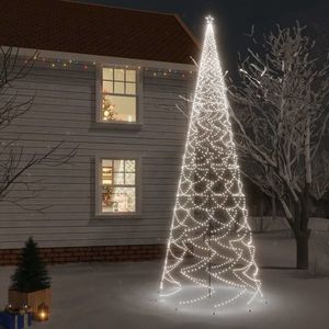 vidaXL Brad de Crăciun cu țăruș, 3000 LED-uri, alb rece, 800 cm imagine