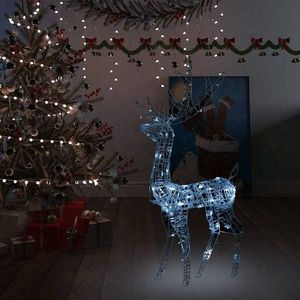 vidaXL Decorațiune de Crăciun ren 140 LED-uri alb rece 120 cm acril imagine