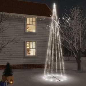 vidaXL Brad de Crăciun conic, 1134 LED-uri, alb rece, 230x800 cm imagine