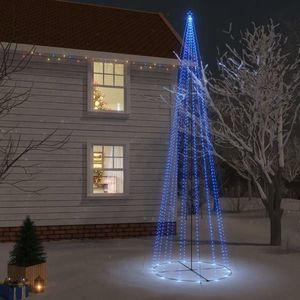 vidaXL Brad de Crăciun conic, 1134 LED-uri, albastru, 230x800 cm imagine