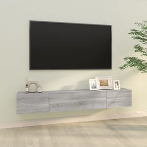 vidaXL Comode TV, 2 buc., gri sonoma, 100x30x30 cm, lemn prelucrat imagine