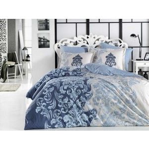 Lenjerie de pat pentru o persoana, 3 piese, 100% bumbac poplin, Hobby, Mirella Royal, albastru imagine