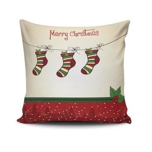 Perna decorativa, Christmas NOELKRLNT-4, 43x43 cm, policoton, multicolor imagine