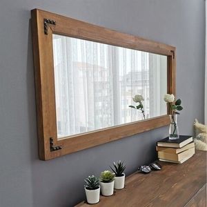 Oglinda decorativa A405, Neostill, 50 x 110 cm, walnut imagine