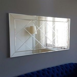 Oglinda decorativa A306Y, Neostill, 65 x 130 cm, argintiu imagine