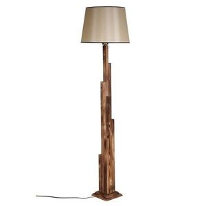 Lampadar, Luin, 8300-2, E27, 60 W, lemn/textil imagine