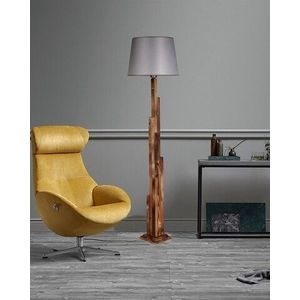 Lampadar, Luin, 8300-3, E27, 60 W, lemn/textil imagine