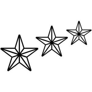Set 3 decoratiuni de perete, Stars, Tanelorn, 80x44 cm, metal imagine