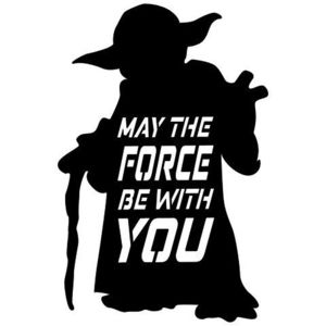 Decoratiune de perete, May The Force Be With You, Tanelorn, 33x50 cm, metal imagine
