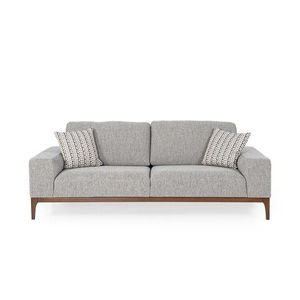Canapea fixa Secret, Ndesign, 3 locuri, 215x104x88 cm, lemn, gri imagine