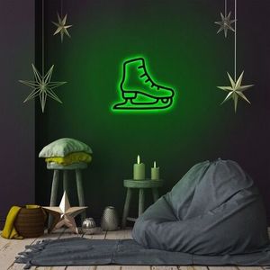 Lampa de perete Ice-Skate 2, Neon Graph, 25x21 cm, verde imagine