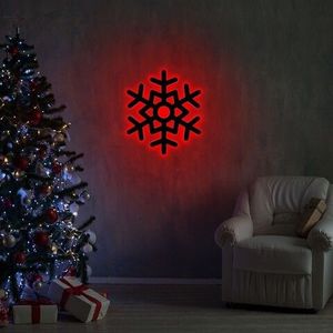 Lampa de perete Snowflake 2, Neon Graph, 28x32 cm, rosu imagine