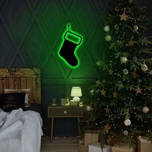 Lampa de perete Socks 2, Neon Graph, 19x35 cm, verde imagine