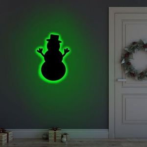 Lampa de perete Snowman 2, Neon Graph, 25x30 cm, verde imagine