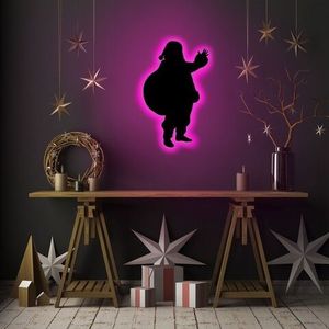 Lampa de perete Santa Claus 2, Neon Graph, 32x52 cm, roz imagine
