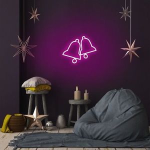 Lampa de perete Bells, Neon Graph, 30x24x2 cm, roz imagine