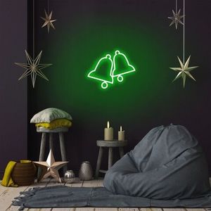 Lampa de perete Bells, Neon Graph, 30x24x2 cm, verde imagine
