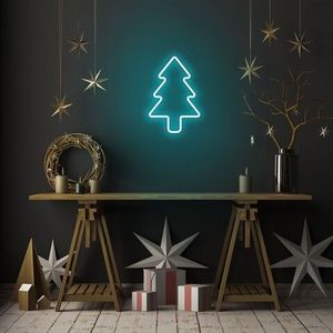 Lampa de perete Christmas Pine, Neon Graph, 21x30x2 cm, albastru imagine