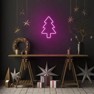 Lampa de perete Christmas Pine, Neon Graph, 21x30x2 cm, roz imagine