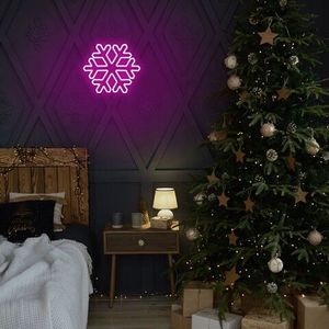 Lampa de perete Snowflake, Neon Graph, 30x26x2 cm, roz imagine