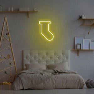 Lampa de perete Socks, Neon Graph, 18x24x2 cm, galben imagine