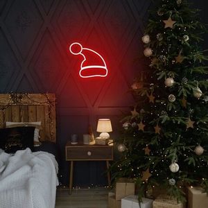 Lampa de perete Santa Claus, Neon Graph, 28x26x2 cm, rosu imagine
