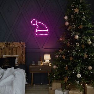 Lampa de perete Santa Claus, Neon Graph, 28x26x2 cm, roz imagine