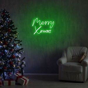 Lampa de perete Merry Christmas, Neon Graph, 43x33x2 cm, verde imagine