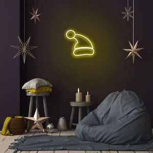 Lampa de perete Santa Claus, Neon Graph, 28x26x2 cm, galben imagine