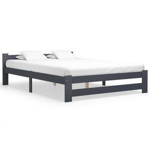 vidaXL Cadru de pat, gri închis, 180x200 cm, lemn masiv de pin imagine