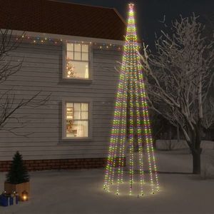 vidaXL Brad de Crăciun cu țăruș, 1134 LED-uri, multicolor, 800 cm imagine