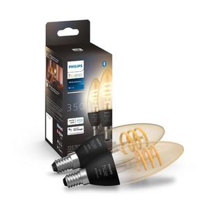 SET 2x bec LED dimabil Philips Hue WHITE AMBIANCE E14/4, 6W/230V imagine