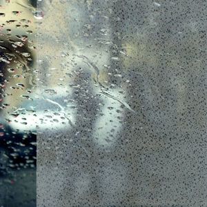 Autocolant static Gekkofix Frost, efect geam sablat, model puncte gri/negre, 45cmx15m imagine