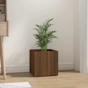 vidaXL Jardinieră cutie, stejar maro, 40x40x40 cm, lemn compozit imagine