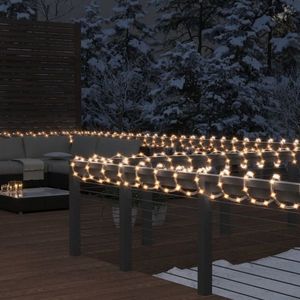 vidaXL Cablu luminos cu 120 LED-uri, alb cald, 5 m, PVC imagine